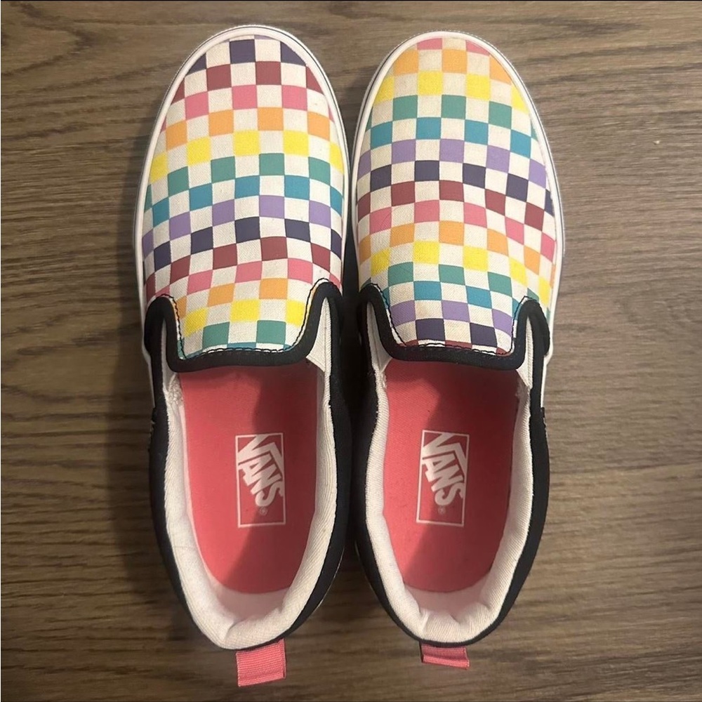Colorful Checkered Slip-Ons - Picture 2 of 7